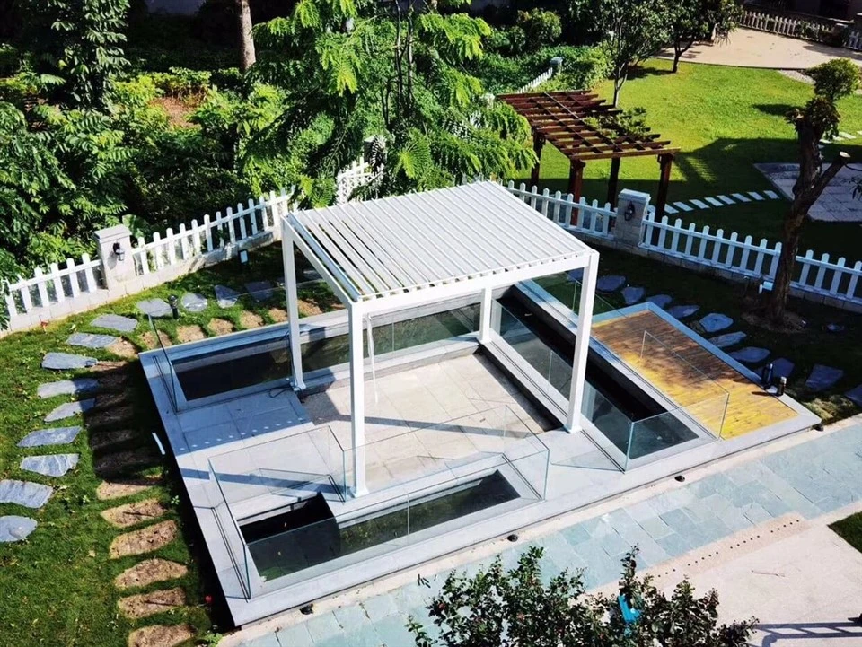 aluminum pergola with adjustable louvers(1)
