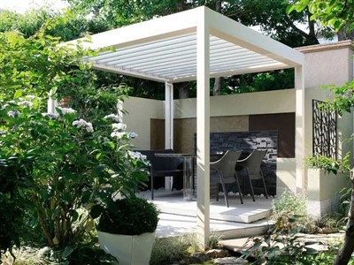 Outdoor Aluminum Garden Corner Pergola
